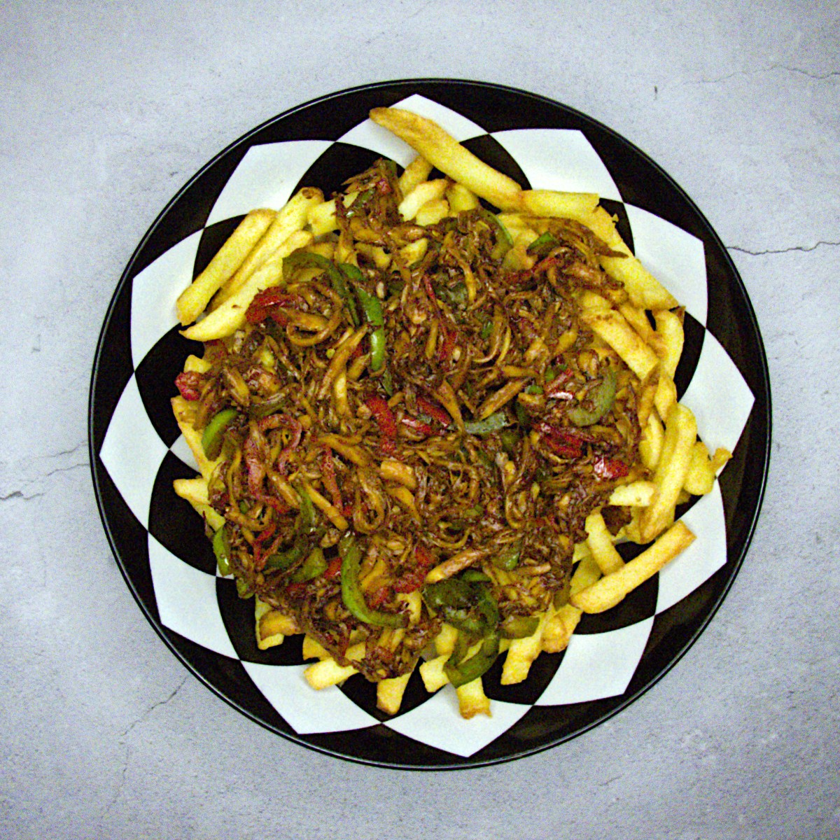 Loaded Asian fries